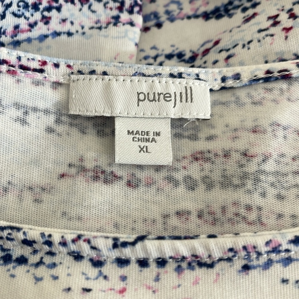 J Jill Pure Jill Asymmetrical Hen Half Sleeve Tunic Top Size XL - Picture 5 of 8